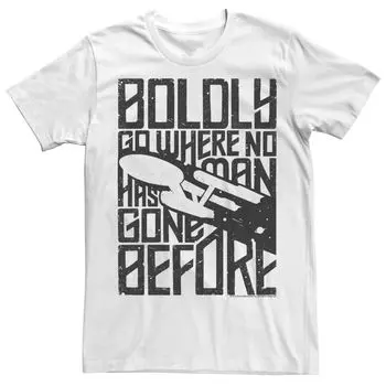 Мужская футболка Star Trek Boldly Go Quote Licensed Character