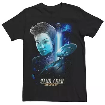 Мужская футболка Star Trek Discovery Burnham с космическим рисунком Licensed Character