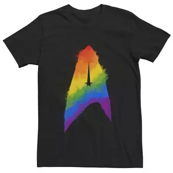 Мужская футболка Star Trek Discovery Rainbow Paint Insignia Licensed Character