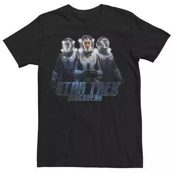 Мужская футболка Star Trek: Discovery Space Suit Crew Trio Licensed Character