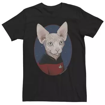 Мужская футболка Star Trek Next Generation Sphinx Cat Picard Licensed Character