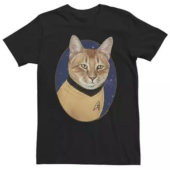 Мужская футболка Star Trek Original Series Cat Captain Kirk Licensed Character