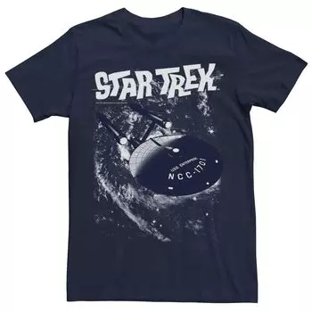 Мужская футболка Star Trek Original Series Enterprise Galaxy Licensed Character
