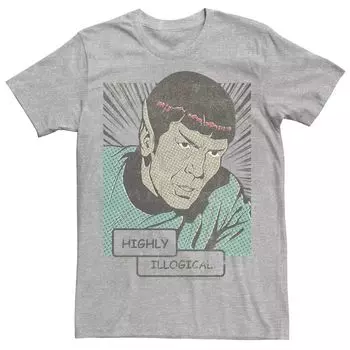 Мужская футболка Star Trek Original Series Spock Retro Comics Licensed Character