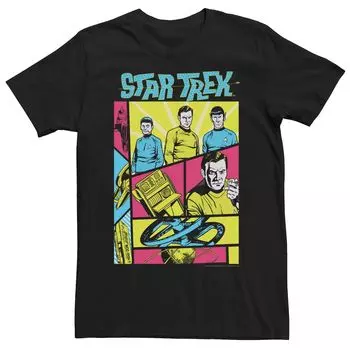 Мужская футболка Star Trek Original Series в стиле ретро с комиксами Licensed Character