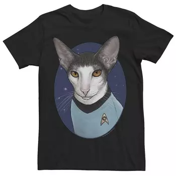 Мужская футболка Star Trek Spock Cat Formation Licensed Character, черный