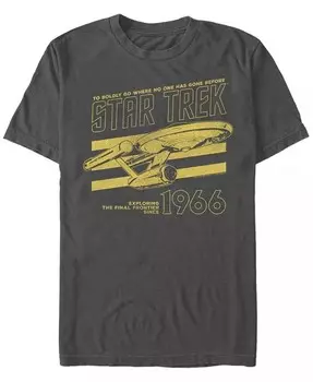 Мужская футболка Star Trek the Original Series Old Yellow 1966 с коротким рукавом Fifth Sun, серый