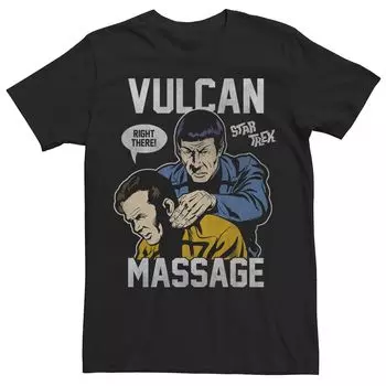 Мужская футболка Star Trek The Original Series Vulcan Massage с поп-текстом и плакатом Licensed Character