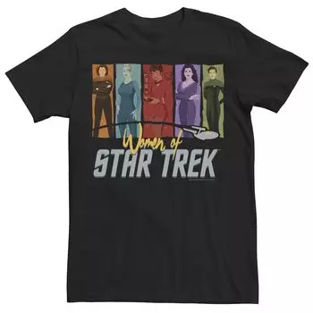 Мужская футболка Star Trek Women Of Star Trek 5 Silouhette's Licensed Character