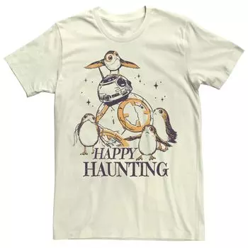 Мужская футболка Star Wars BB-8 и Porg Happy Haunting Licensed Character