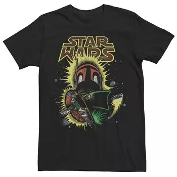 Мужская футболка Star Wars Boba Fett Space Ship Evasion Bold Licensed Character
