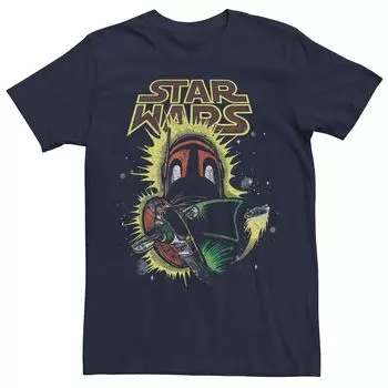 Мужская футболка Star Wars Boba Fett Space Ship Evasion Bold Licensed Character