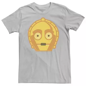 Мужская футболка Star Wars C-3PO с плоским рисунком и рисунком Licensed Character