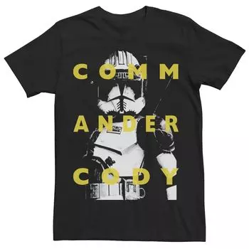 Мужская футболка Star Wars: Clone Wars Commander Cody с текстовым наложением Licensed Character