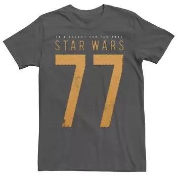 Мужская футболка Star Wars Collegiate 77 On A Far Far Away с рисунком Licensed Character