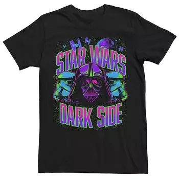 Мужская футболка Star Wars Dark Side Neon Art Licensed Character, черный