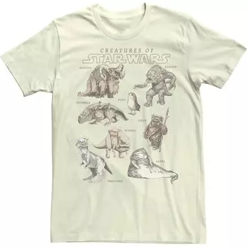 Мужская футболка Star Wars Even More Creatures Group Shot Licensed Character