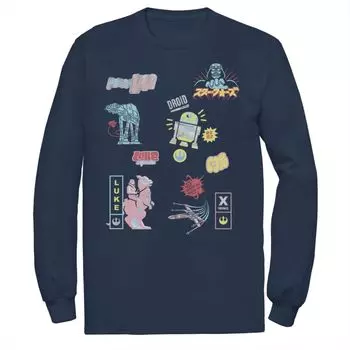 Мужская футболка Star Wars Icon Glitch Array Licensed Character