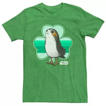 Мужская футболка Star Wars Porg Clover ко Дню Святого Патрика Licensed Character