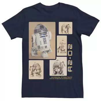 Мужская футболка Star Wars R2-D2 Sketches Licensed Character
