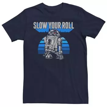 Мужская футболка Star Wars R2-D2 Slow Your Roll