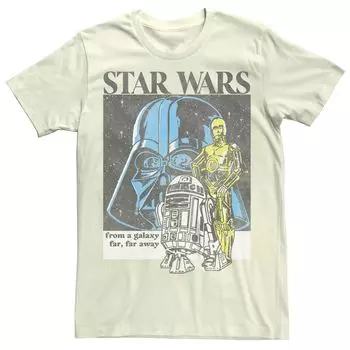 Мужская футболка Star Wars RDD2 Darth Vader C3PO Licensed Character