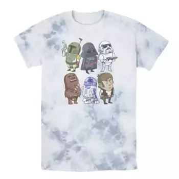 Мужская футболка Star Wars с рисунками персонажей Licensed Character, цвет white blue