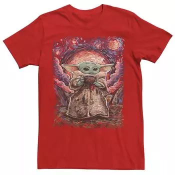 Мужская футболка Star Wars The Child Starry Night Licensed Character