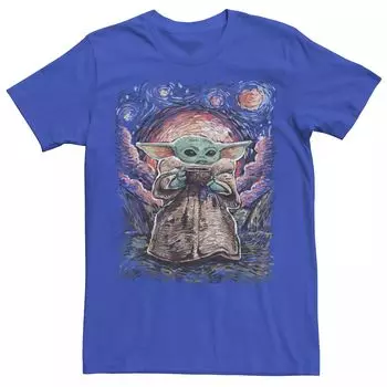 Мужская футболка Star Wars The Child Starry Night Licensed Character