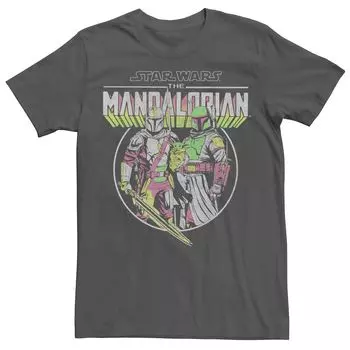 Мужская футболка Star Wars The Mandalorian Bright Three Group Shot Licensed Character