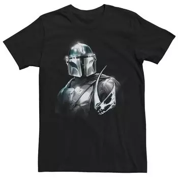 Мужская футболка Star Wars The Mandalorian Mando Chrome Pose Licensed Character