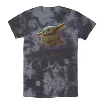 Мужская футболка Star Wars The Mandalorian The Child с фиолетовым дымом Licensed Character, черный