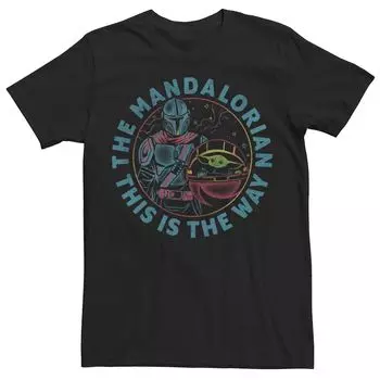 Мужская футболка Star Wars: The Mandalorian This Is The Way, круглая вверх Licensed Character