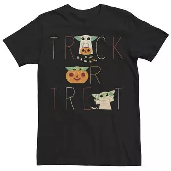 Мужская футболка Star Wars The Mandalorian Trick or Treat с надписью Stack Stack Licensed Character