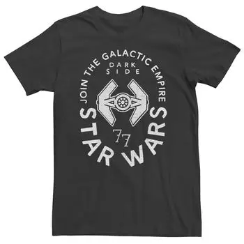 Мужская футболка Star Wars Tie Fighter 77 Dark Side Vintage Craft с рисунком Licensed Character