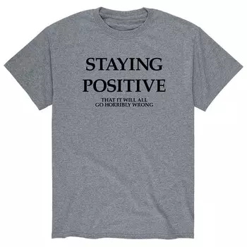 Мужская футболка Stay Positive Licensed Character, серый