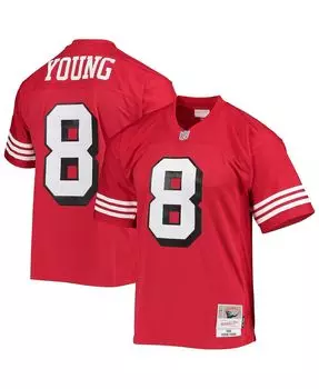 Мужская футболка steve young scarlet san francisco 49ers 1994 legacy, копия джерси Mitchell &amp; Ness