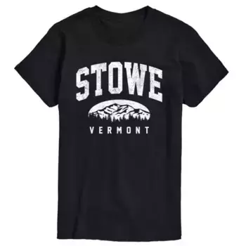 Мужская футболка Stowe Vermont с принтом Licensed Character, черный