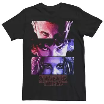 Мужская футболка Stranger Things Eleven Stare Down Through The Seasons Licensed Character