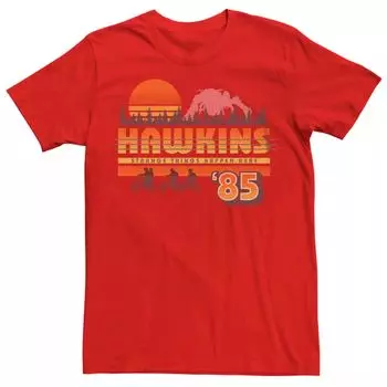 Мужская футболка "Stranger Things" Hawkins Strange Things 85 в стиле ретро Licensed Character, красный
