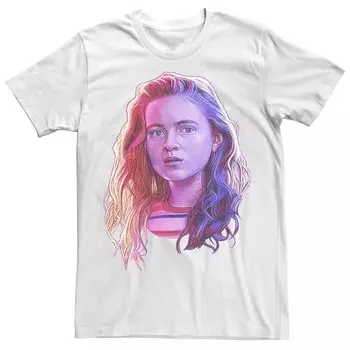 Мужская футболка Stranger Things Max Large розового цвета с портретом Licensed Character