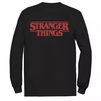 Мужская футболка Stranger Things с однотонным логотипом на левой груди Licensed Character