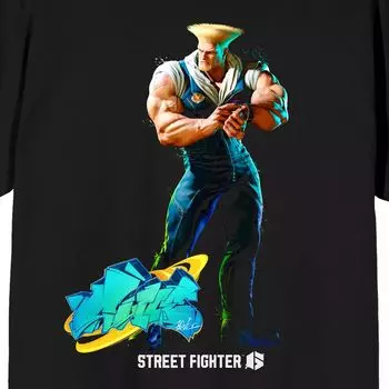 Мужская футболка Street Fighter VI Guile с графическим рисунком Licensed Character
