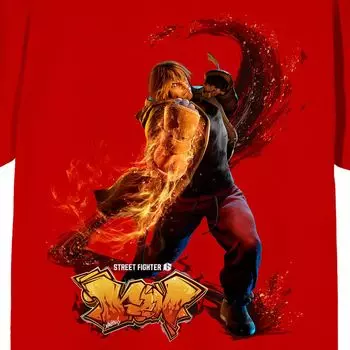 Мужская футболка Street Fighter VI Кена Licensed Character