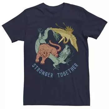 Мужская футболка Stronger Together с вдохновляющим животным Licensed Character