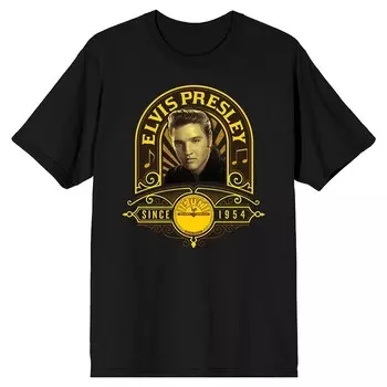 Мужская футболка Sun Records с рисунком Элвиса Пресли Licensed Character, черный