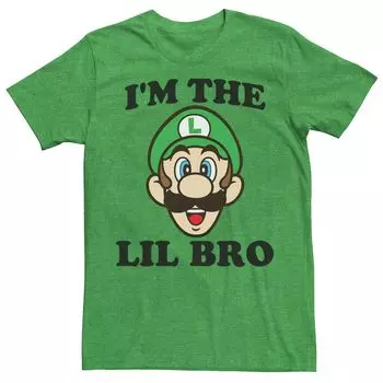 Мужская футболка Super Mario Bros. Luigi "Lil Bro" Licensed Character