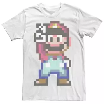 Мужская футболка Super Mario Pixel со знаком мира Licensed Character