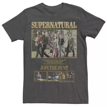 Мужская футболка Supernatural Join The Hunt Cast с портретной вставкой Licensed Character