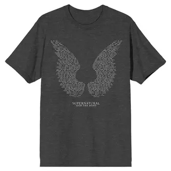 Мужская футболка Supernatural Wings Licensed Character, серый